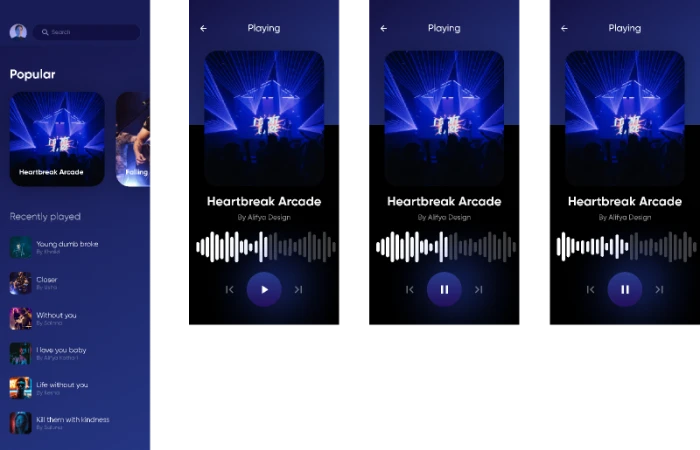 Music App Prototype  - Free Figma Template