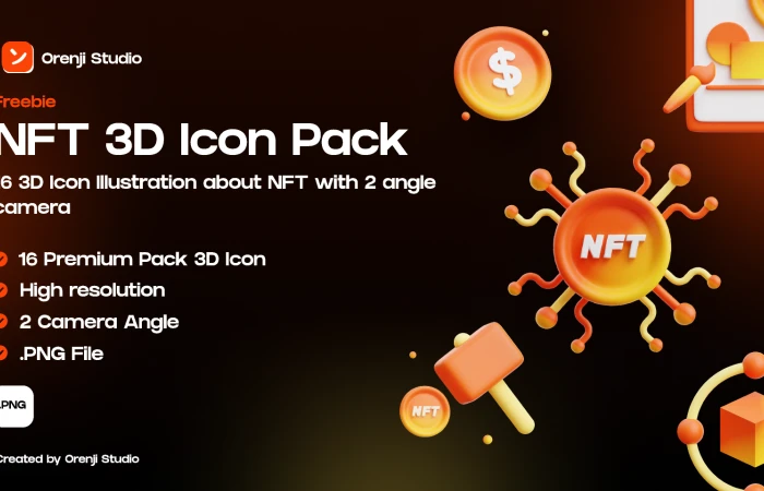 NFT 3D Icon Pack (Illustration)  - Free Figma Template