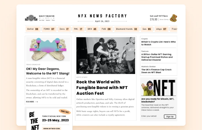 NFX News Factory  - Free Figma Template