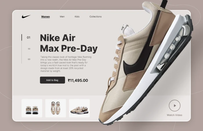 Nike Landing Page Concept  - Free Figma Template