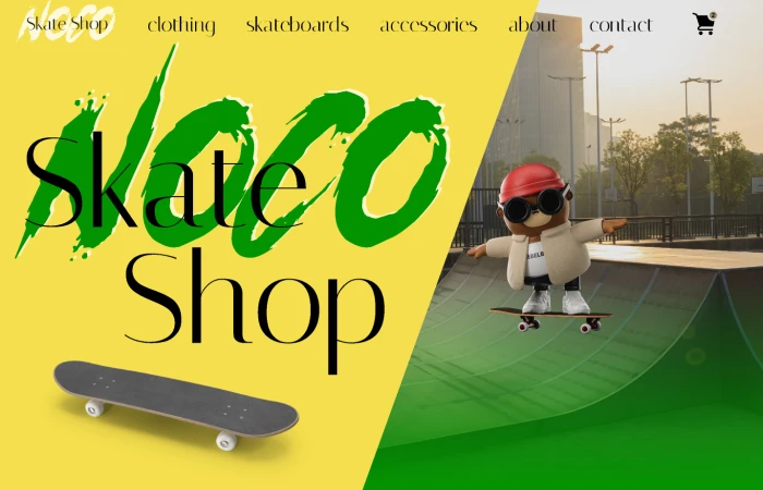 Noco Skate Shop  - Free Figma Template