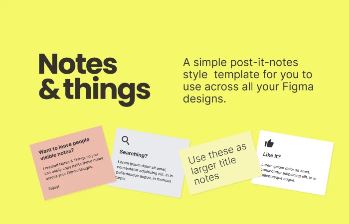 Notes & Things V2.0  - Free Figma Template