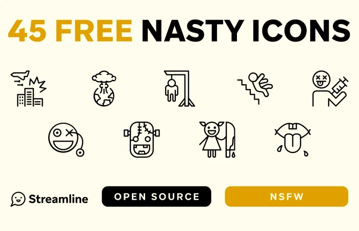 NSFW Nasty Icon Set  - Free Figma Template