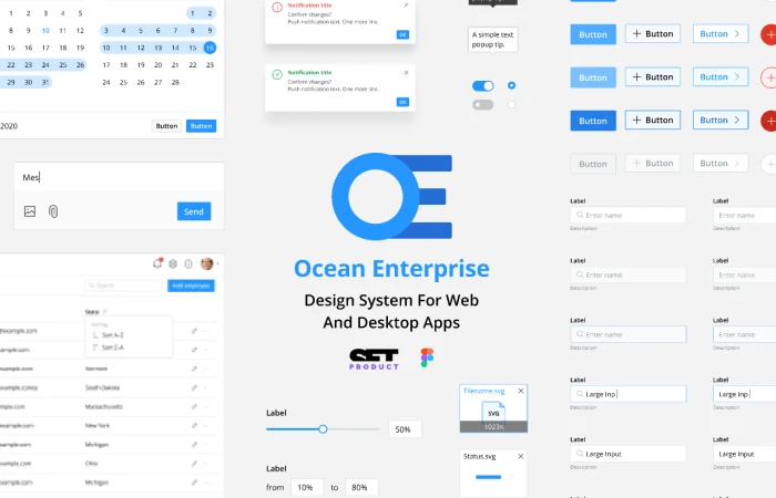 Ocean Enterprise Design System  - Free Figma Template
