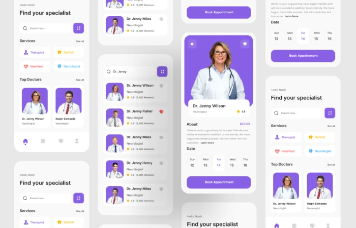 Online Doctor Appointment & Consultation   - Free Figma Template