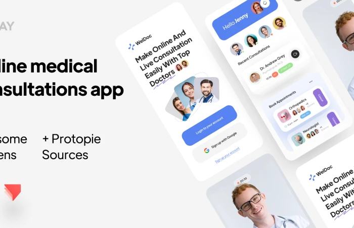 Online Doctor Consultation App  - Free Figma Template