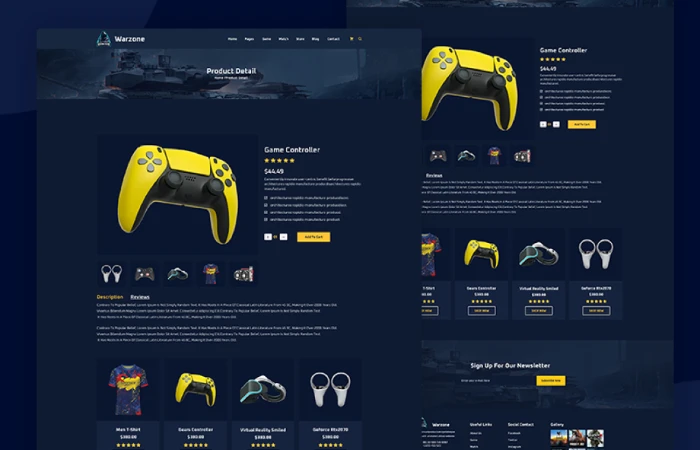 Online eSports And Gaming Tournaments Part 5  - Free Figma Template