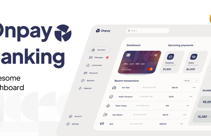 OnPay Banking Dashoard (Community)  - Free Figma Template