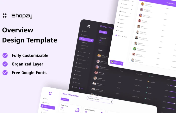 Overview Design Template  - Free Figma Template