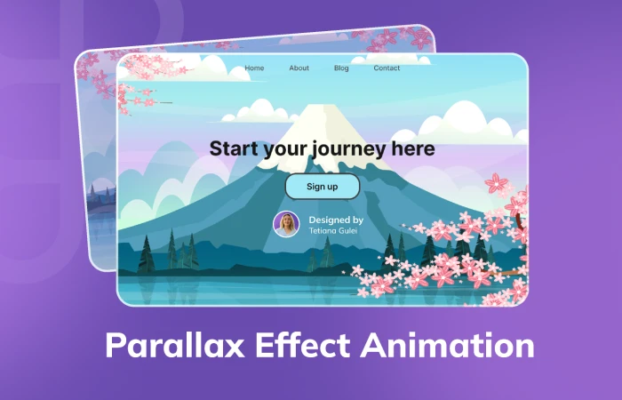 Parallax effect animation template | YouTube tutorial  - Free Figma Template
