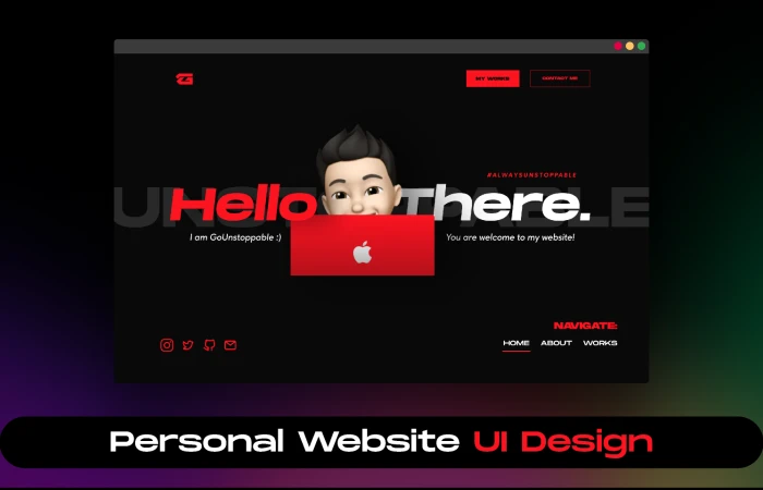 Personal Website UI Design  - Free Figma Template