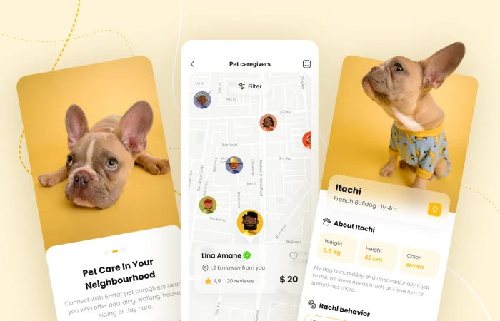 Pet Booking - Mobile App  - Free Figma Template