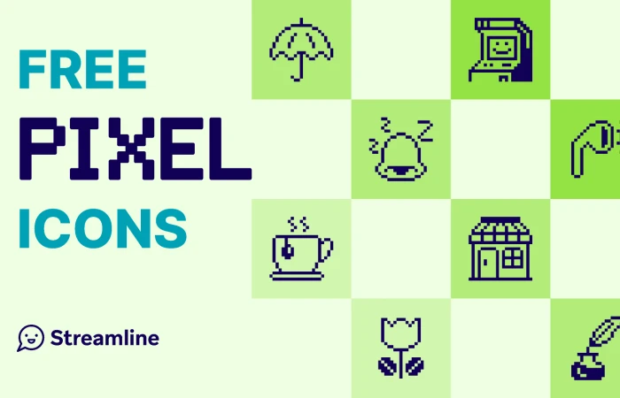 Pixel Icon Set  - Free Figma Template