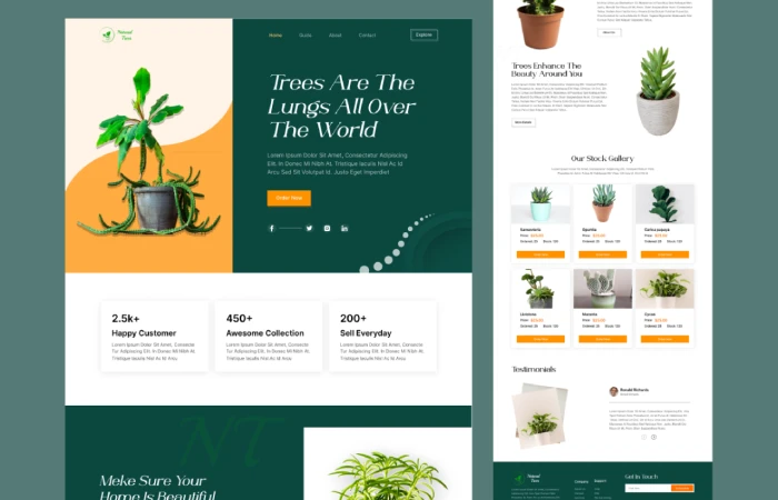 Plant Website Landing Page  - Free Figma Template