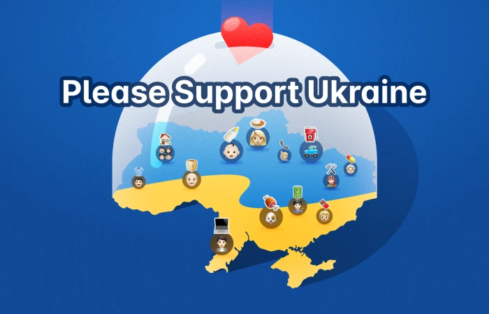 Please Support Ukraine  - Free Figma Template