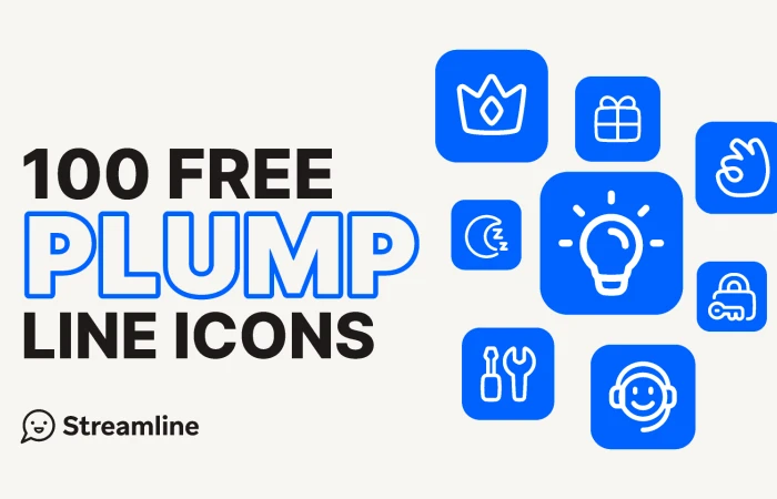 Plump Line Icons Set  - Free Figma Template