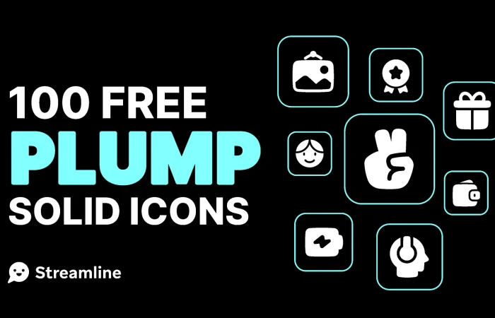 Plump Solid Free Icons  - Free Figma Template