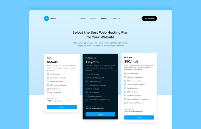 Pricy Pricing Page  - Free Figma Template