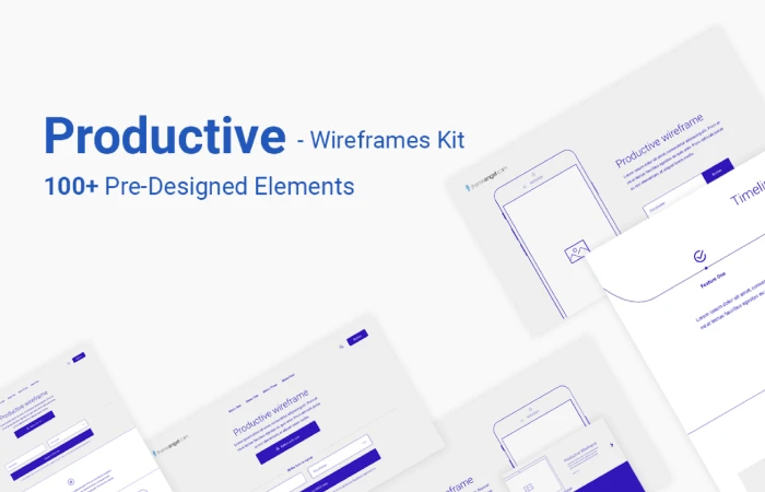 Productive Wireframe Kit  - Free Figma Template