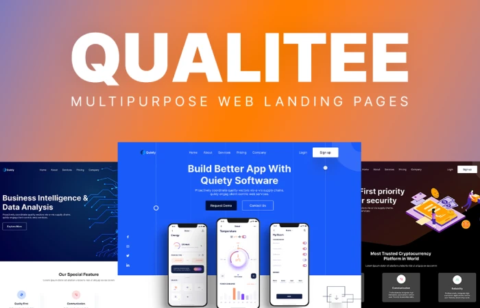 Qualitee - Multipurpose Landing pages  - Free Figma Template