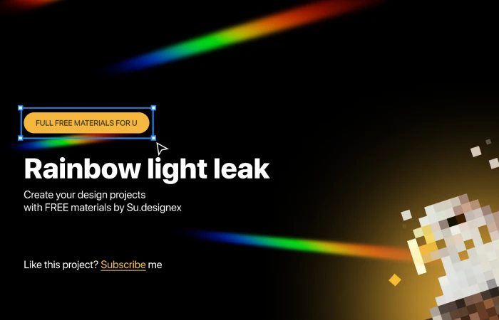 rainbow light leak  - Free Figma Template