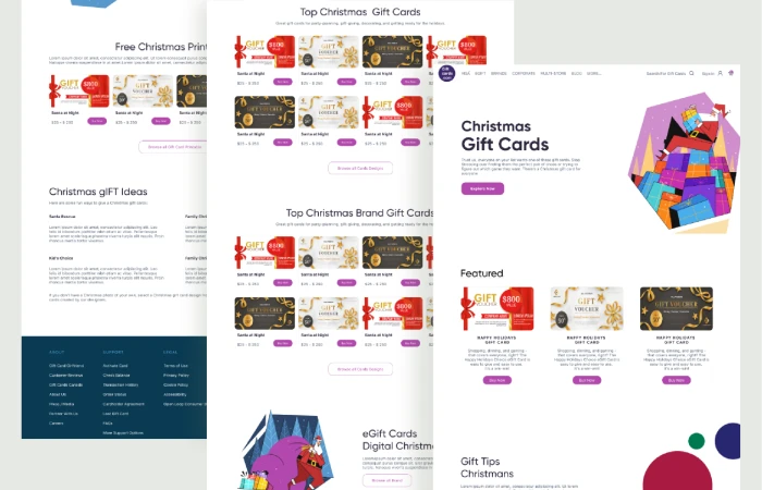 Re-Design Gift Card Website  - Free Figma Template
