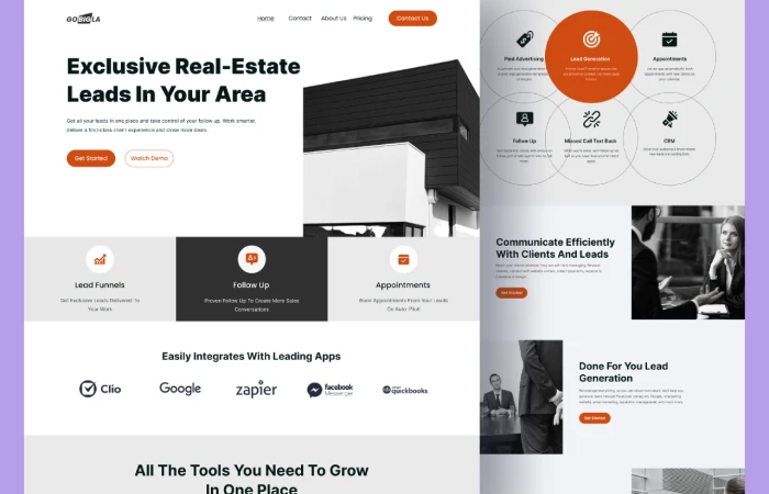 Real-Estate Agency Landing Page  - Free Figma Template