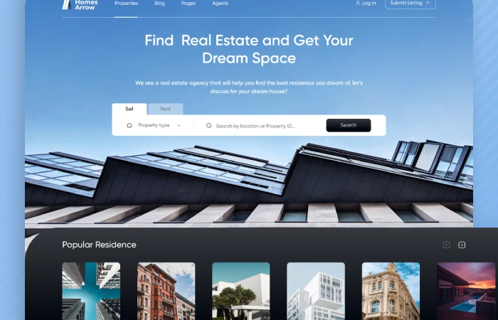Real Estate Landing Page  - Free Figma Template