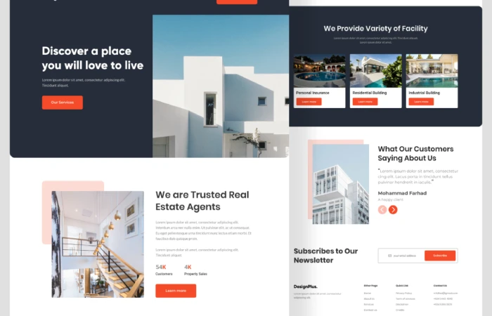 Real Estate Website Challenge  - Free Figma Template