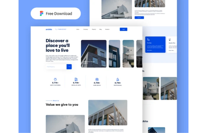 Real State Website  - Free Figma Template