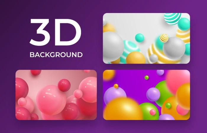 Realistic spheres 3D background [FREE]  - Free Figma Template