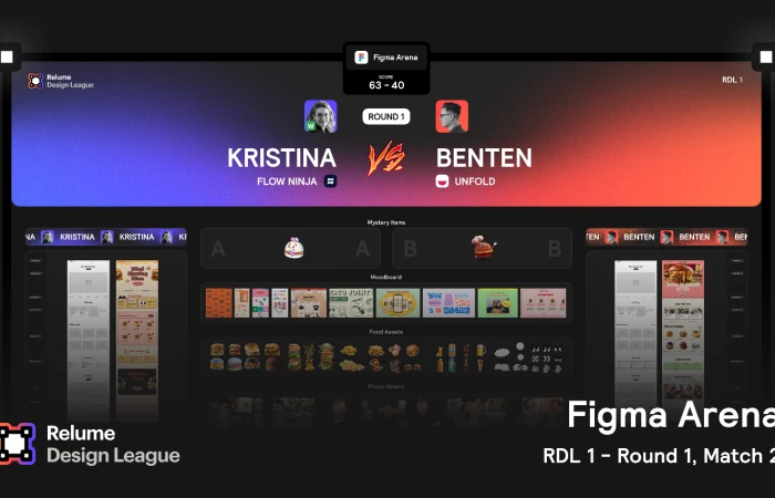 Relume Design League - Figma Arena | Flow Ninja vs Unfold  - Free Figma Template