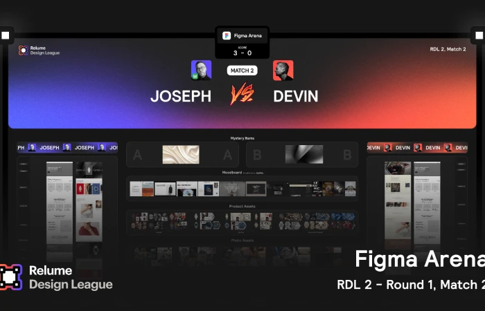 Relume Design League - Figma Arena | Joseph Berry vs Devin  - Free Figma Template
