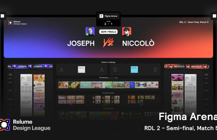 Relume Design League - Figma Arena | Joseph vs Niccol  - Free Figma Template