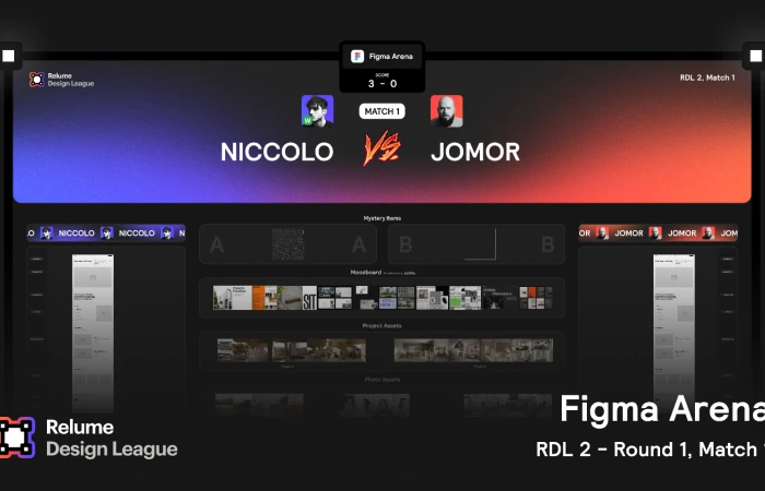 Relume Design League - Figma Arena | Niccolo vs Jomor  - Free Figma Template