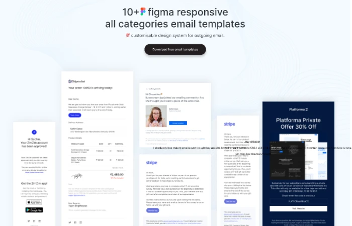 Responsixe Eamil Templete  - Free Figma Template