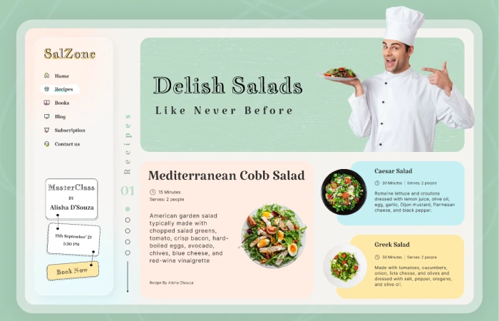 SalZone- Your Personal Salad Assistant  - Free Figma Template