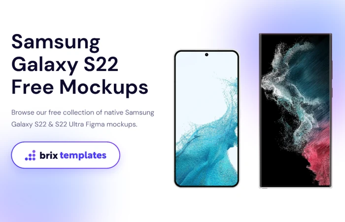 Samsung Galaxy S22 Free Mockups | BRIX Templates  - Free Figma Template