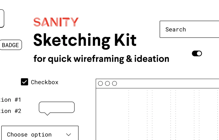 Sanity Sketching Kit  - Free Figma Template