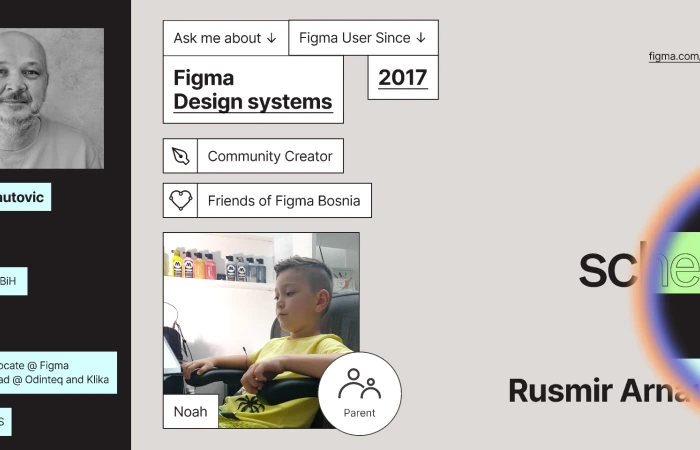 Schema 2021 Name Badge  - Rusmir Arnautovic  - Free Figma Template