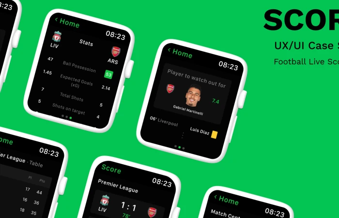 Score : Football Live Score Watch OS App  - Free Figma Template