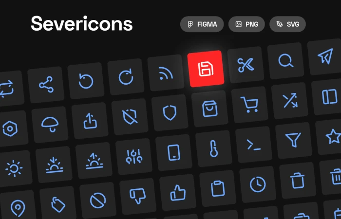 Severicons - Essential icon set  - Free Figma Template