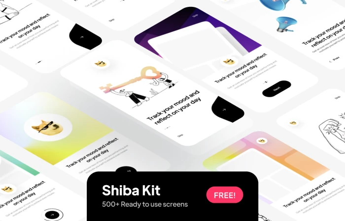Shiba Kit | 500+ Onboarding UI Screens  - Free Figma Template