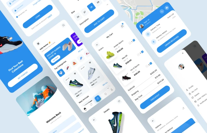 Shoes E-commerce App  - Free Figma Template