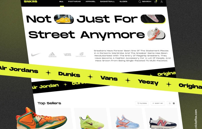 Shoes E-commerce Website  - Free Figma Template