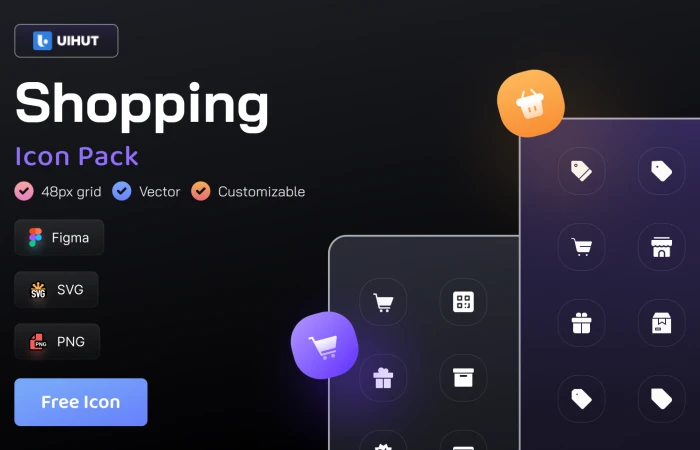 Shopping Icon Pack  - Free Figma Template