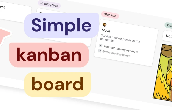 Simple Kanban Board  - Free Figma Template