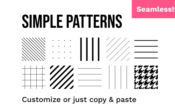 Simple Seamless Patterns  - Free Figma Template