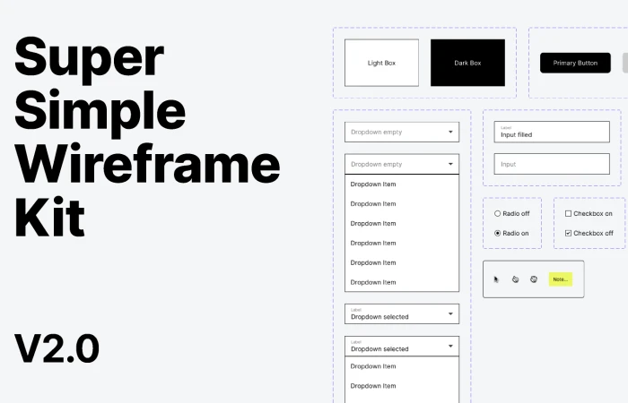 Simple Wireframe Kit  - Free Figma Template