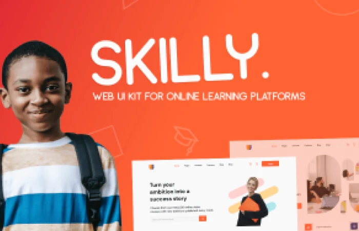 Skilly - Learning web site  - Free Figma Template